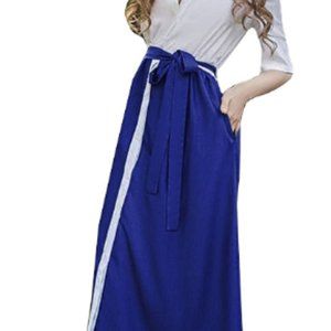 FANCYINN Women 1/2 Sleeve Lapel Button Up Top Spli